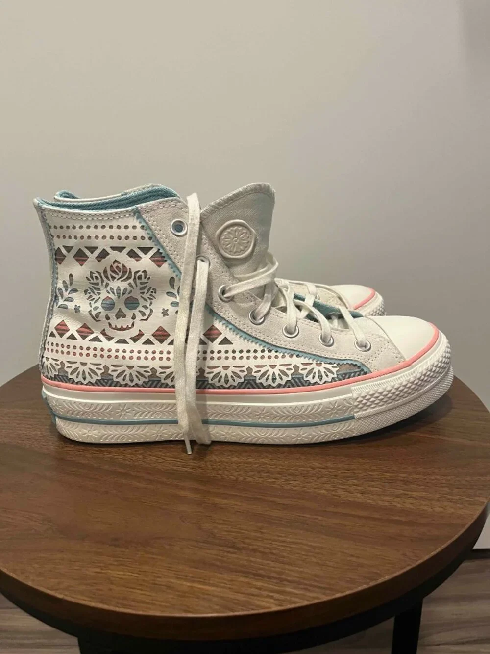 Converse Chuck Taylor All Star Lift Day of the Dead W10.5: Worn Twice